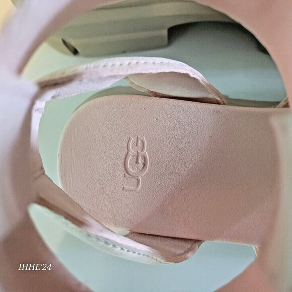 Women’s Sandals#6 UGG Ashton Blush Pink & Beige Platform Gladiator Strappy Prom - Picture 9 of 16